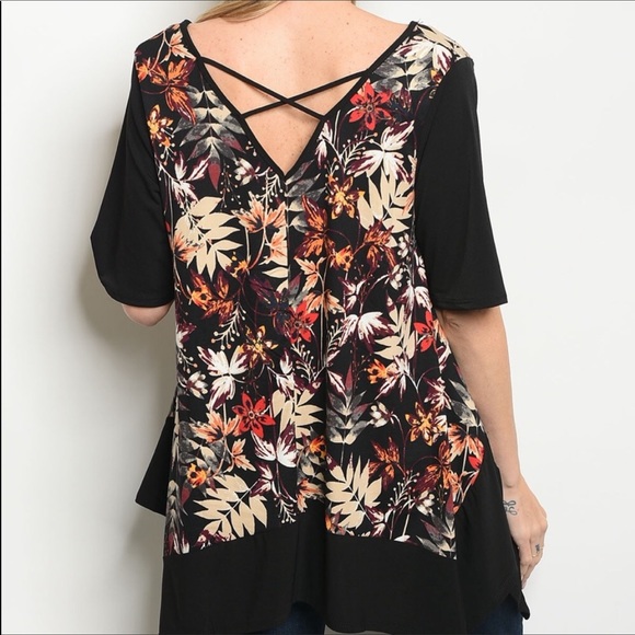 ✨Open Back Floral Blouse✨ - Picture 3 of 4